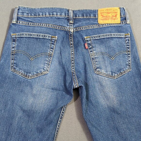 Levi's Jeans Men's 33x30 Fits 32x26 Blue 511 Slim Fit Tapered Leg Denim - Picture 3 of 12